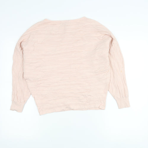Phase Eight Womens Pink XS Pullover Boat Neck Jumper Knitwear