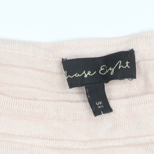 Phase Eight Womens Pink XS Pullover Boat Neck Jumper Knitwear