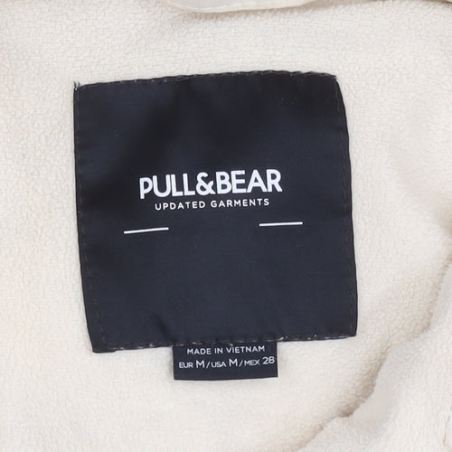 Pull&Bear Womens Ivory Puffer Jacket Size 12 Polyester Casual Winter