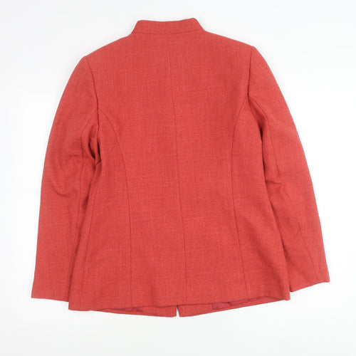 Classics Womens Red Size 12 Tailored Two-Button Suit Jacket