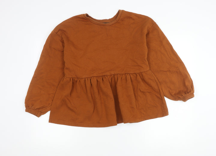 Zara Women’s Brown Tunic Jumper S Long Sleeve Crew Neck
