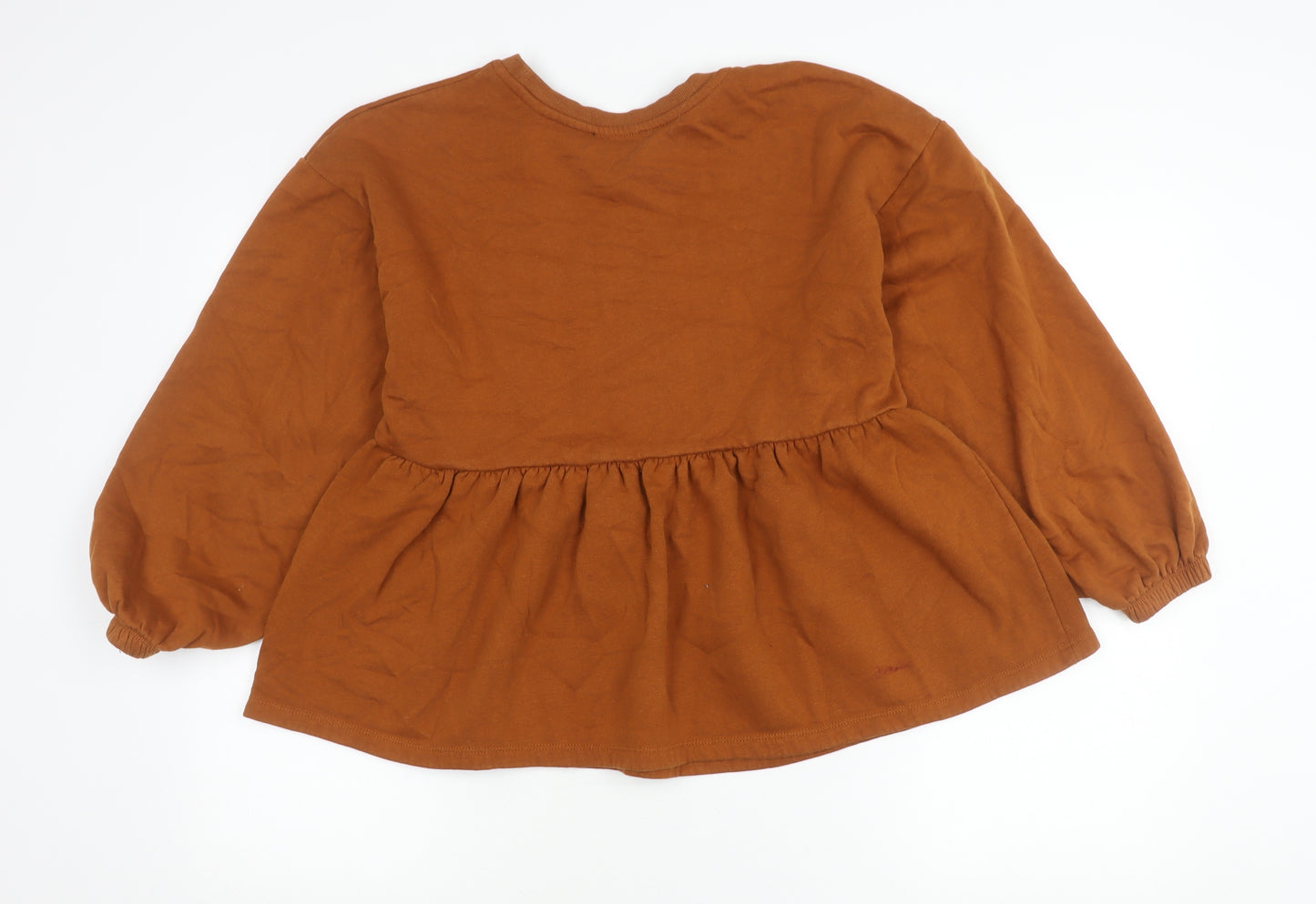 Zara Women’s Brown Tunic Jumper S Long Sleeve Crew Neck