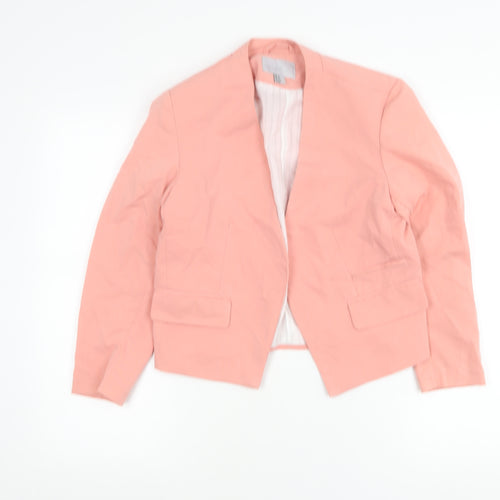 H&M Women's Pink Size 10 Blazer Jacket Single Breasted Workwear