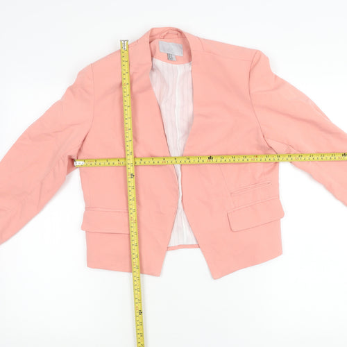 H&M Women's Pink Size 10 Blazer Jacket Single Breasted Workwear