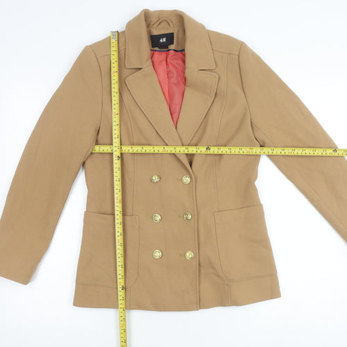 H&M Women’s Brown Double-Breasted Blazer Jacket UK 10