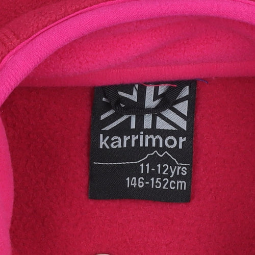 Karrimor Girls Pink Fleece Full Zip Jacket 11-12 Years Outdoor Activewear