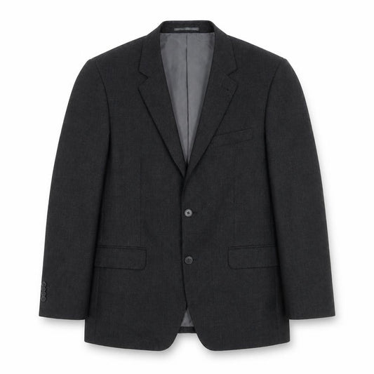 F&F Men’s Grey 38R Blazer Jacket Two-Button Notch Lapel Formal