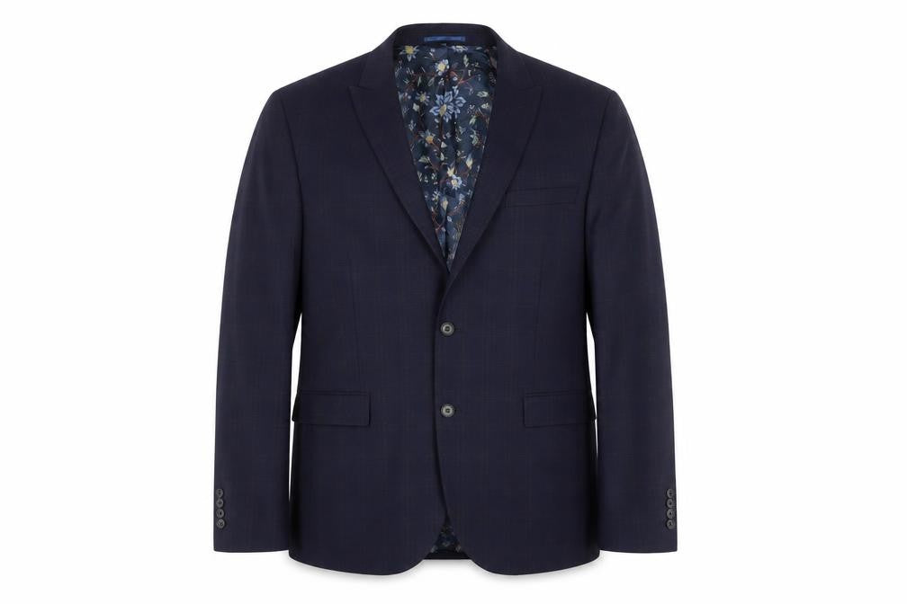 Next Men's Blue Check Slim Fit Blazer Jacket 44L