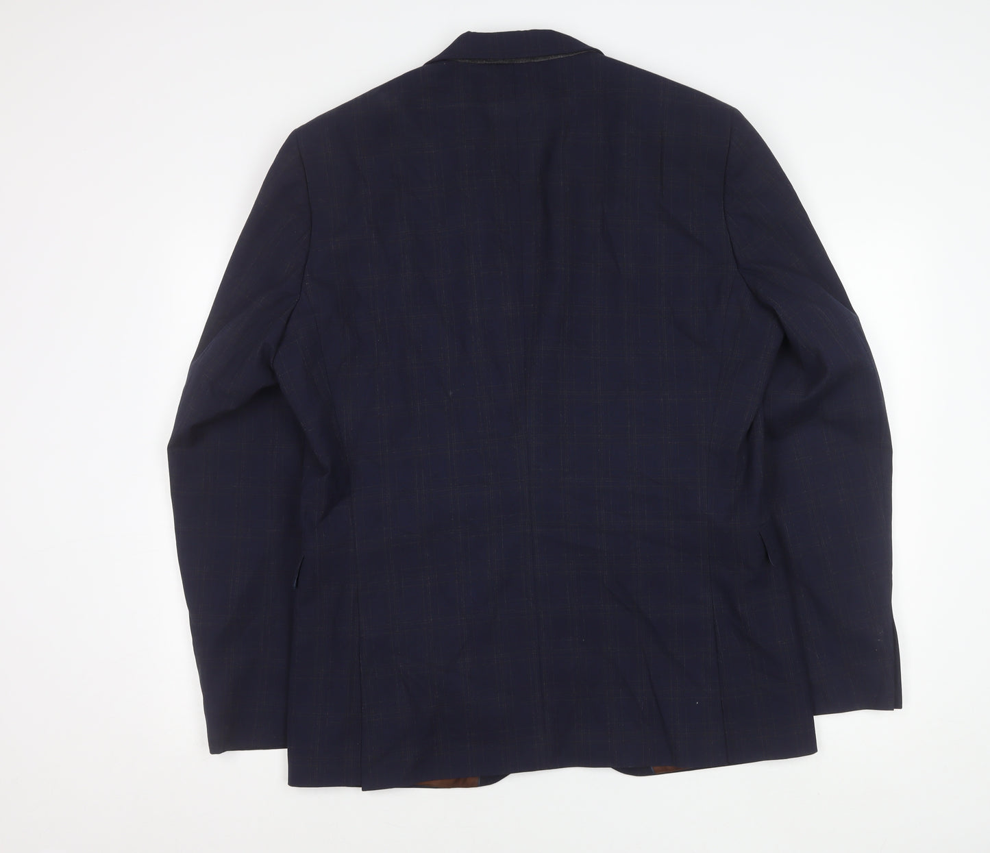 Next Men's Blue Check Slim Fit Blazer Jacket 44L