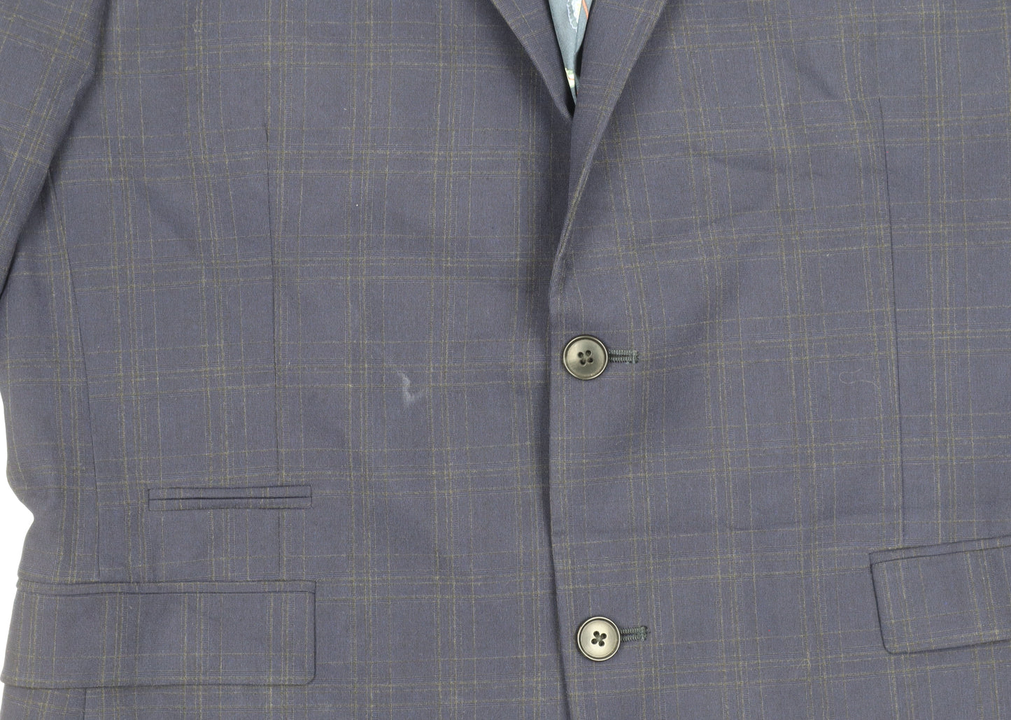 Next Men's Blue Check Slim Fit Blazer Jacket 44L