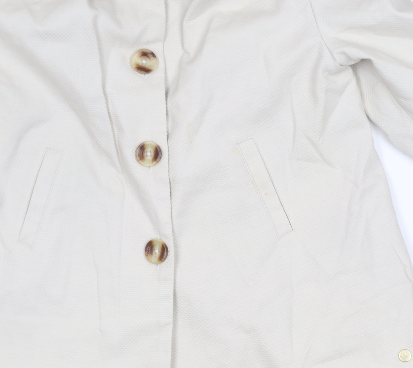 Marks and Spencer Girls Beige Coat 2-3 Years Basic Mid-Length Lined