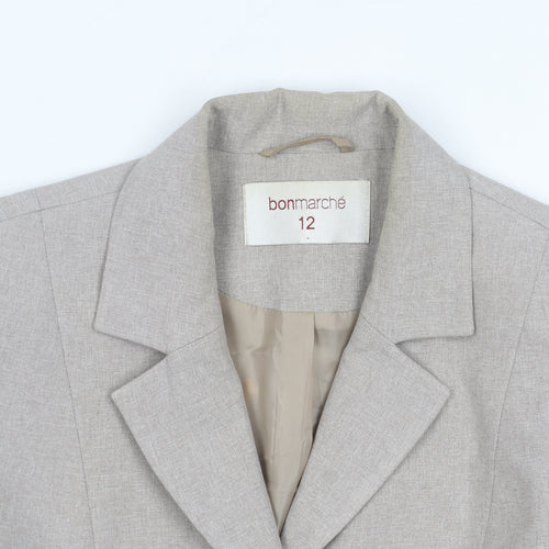 Bonmarché Women’s Beige Size 12 Long Suit Jacket Blazer