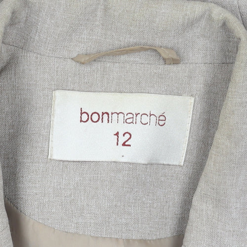 Bonmarché Women’s Beige Size 12 Long Suit Jacket Blazer