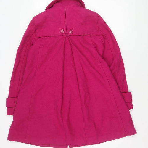 Warehouse Women’s Pink Wool Blend Mid-Length Coat Size 10