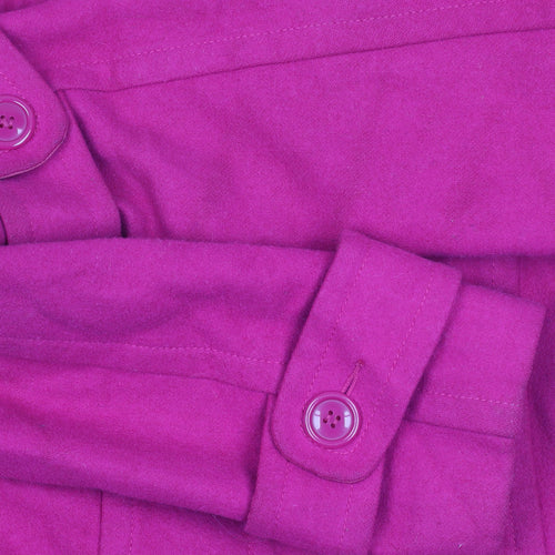 Warehouse Women’s Pink Wool Blend Mid-Length Coat Size 10