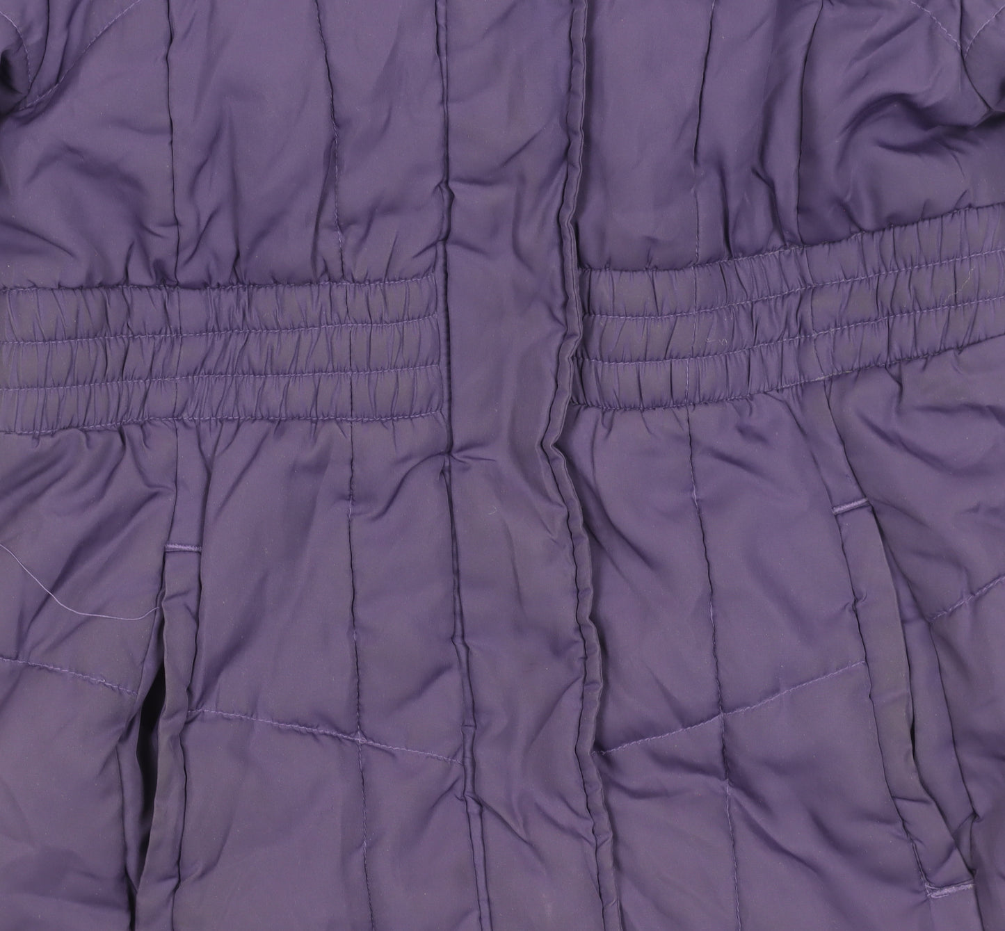 Peter Storm Girls Purple Puffer Coat 11-12 Years Hooded Winter Jacket