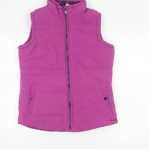 Weird Fish Womens Pink Puffer Waistcoat Size 6 Quilted Sleeveless