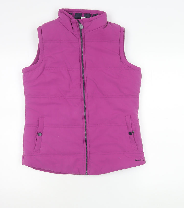 Weird Fish Womens Pink Puffer Waistcoat Size 6 Quilted Sleeveless