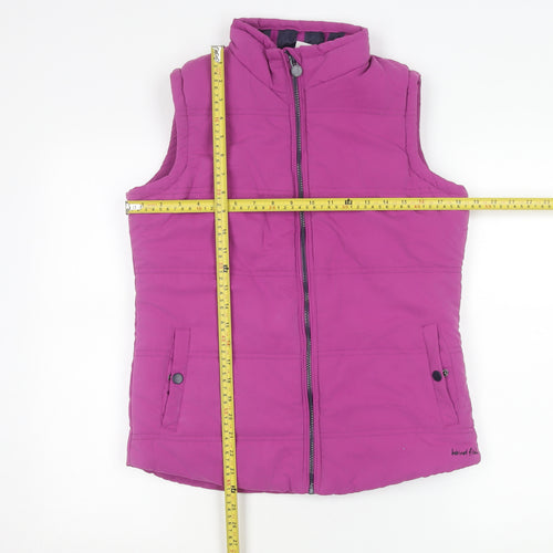 Weird Fish Womens Pink Puffer Waistcoat Size 6 Quilted Sleeveless