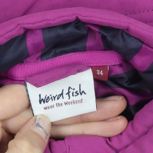 Weird Fish Womens Pink Puffer Waistcoat Size 6 Quilted Sleeveless