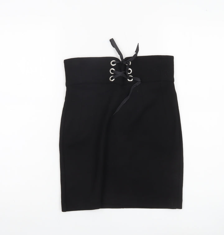 Topshop Women’s Black Size 8 High Waisted Pencil Skirt