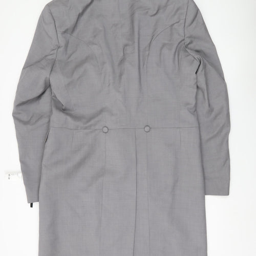 Masterhand Men’s Grey Long Formal Blazer Jacket Size 46L