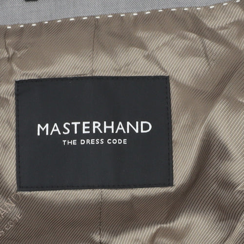 Masterhand Men’s Grey Long Formal Blazer Jacket Size 46L