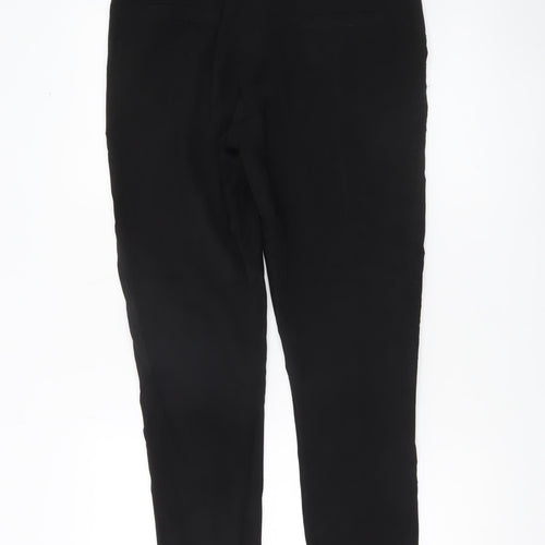Missguided Women Black Slim Fit Trousers Size 10 with Ankle Zip