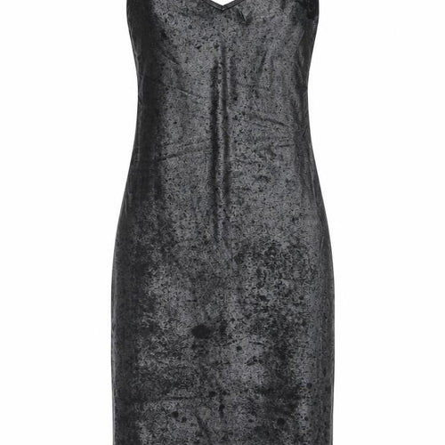 Karen Millen Women’s Grey Velvet Slip Dress UK 8 Midi Partywear