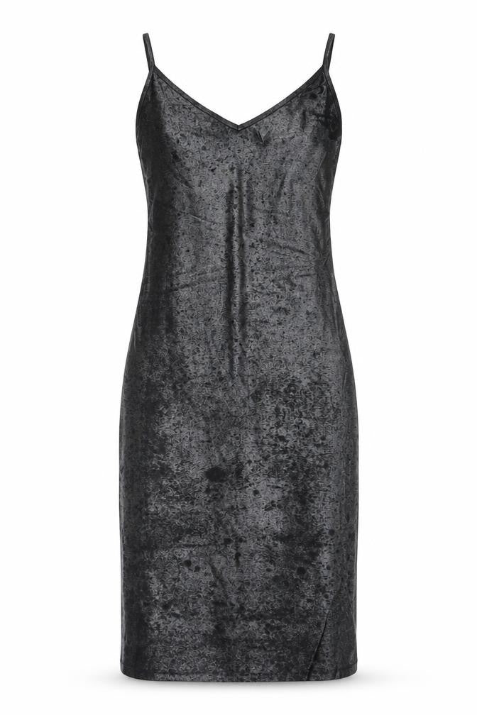 Karen Millen Women’s Grey Velvet Slip Dress UK 8 Midi Partywear