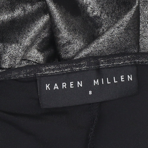 Karen Millen Women’s Grey Velvet Slip Dress UK 8 Midi Partywear