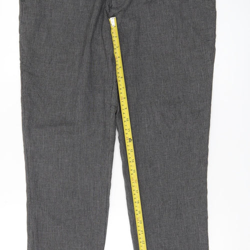 Taylor & Wright Men’s Grey Check Dress Trousers Size 34S