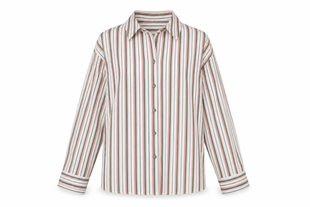 Front view of Gerry Weber Women’s Multicoloured Striped Button-Up Shirt, size UK 10