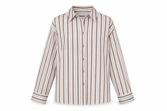 Front view of Gerry Weber Women’s Multicoloured Striped Button-Up Shirt, size UK 10