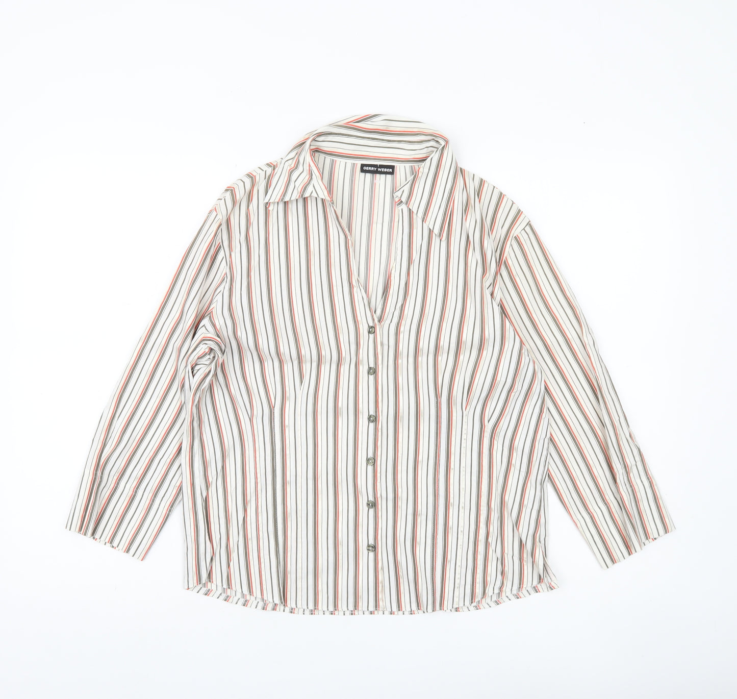 Gerry Weber Women’s Multicoloured Striped Button-Up Shirt Size 10
