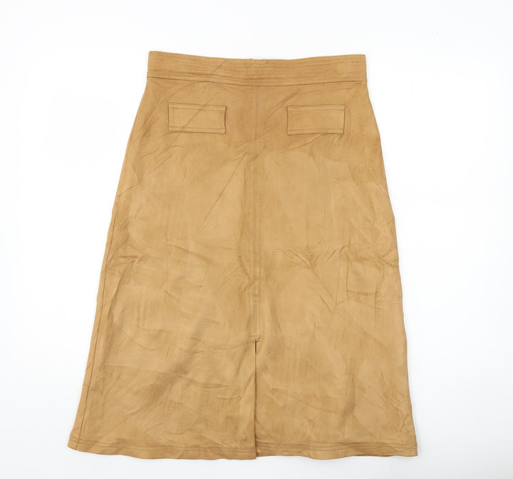 Marks and Spencer Women’s Beige A-Line Midi Skirt Size 12
