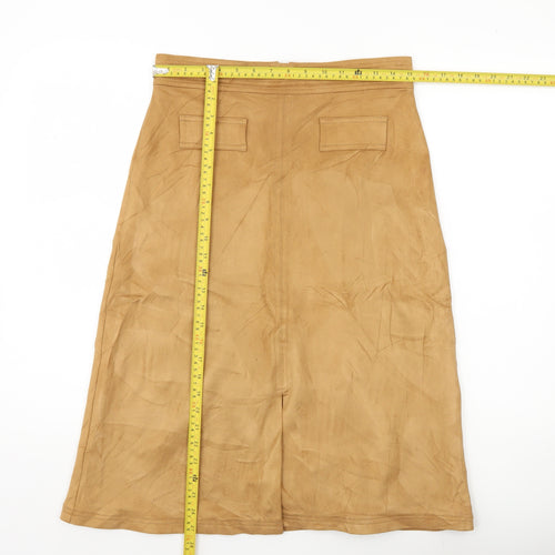 Marks and Spencer Women’s Beige A-Line Midi Skirt Size 12