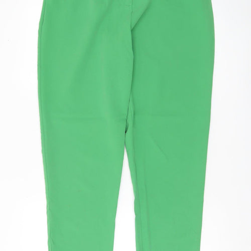 New Look Women Green Tapered Tall Trousers Size 12 Pleated Work Casual