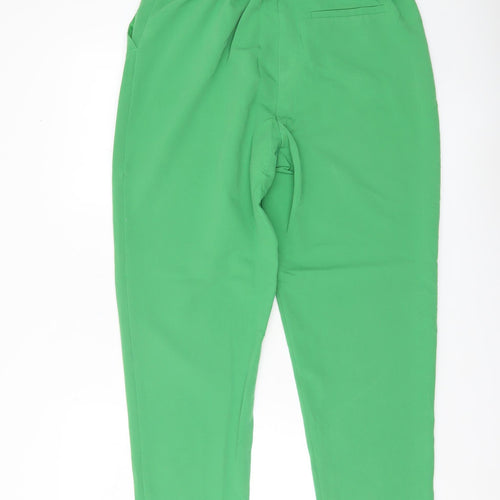 New Look Women Green Tapered Tall Trousers Size 12 Pleated Work Casual