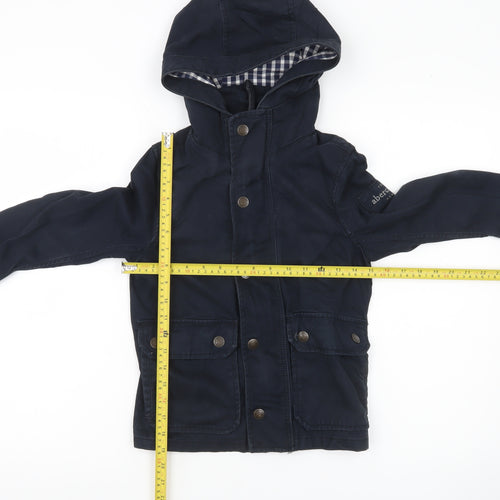 Abercrombie Boys Blue Hooded Parka Jacket Coat Size 7-8 Years