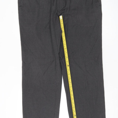 Marks and Spencer Men's Grey Dress Pants Trousers 38W 31L Classic Fit