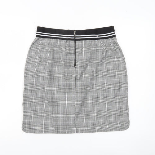 b.young Womens Grey Check Pencil Skirt Size 12 Workwear