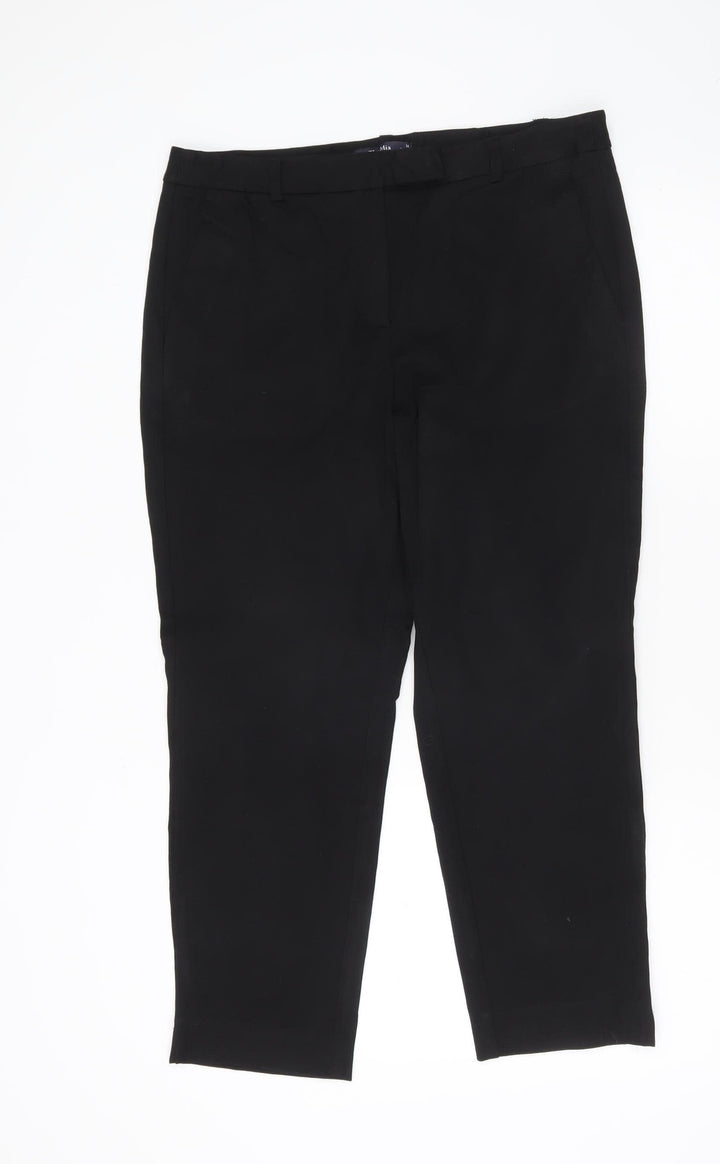 Marks and Spencer Womens Black Size 14 Straight Leg Work Trousers