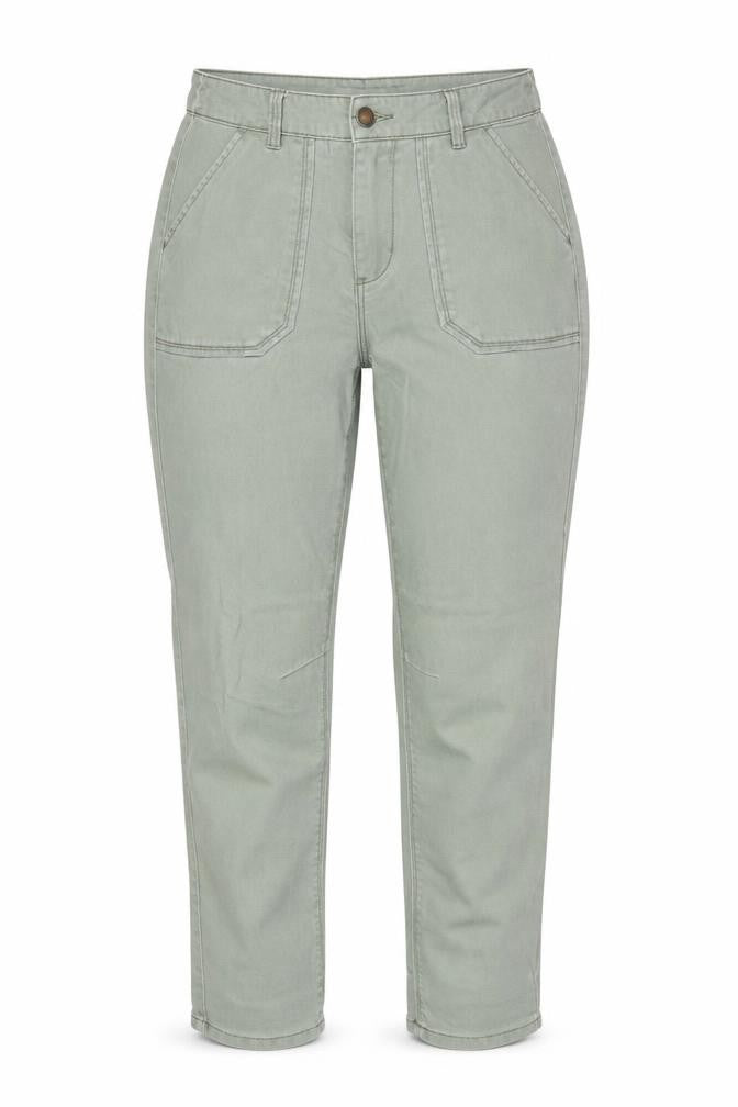 Front view of Next Women Green, size 8, Khakis Jeans 100% Cotton Regular Fit