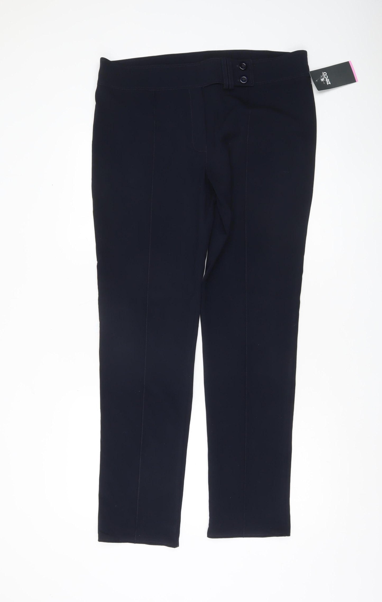 Zeco Womens Black Size 16 Straight Leg Stretch Work Trousers