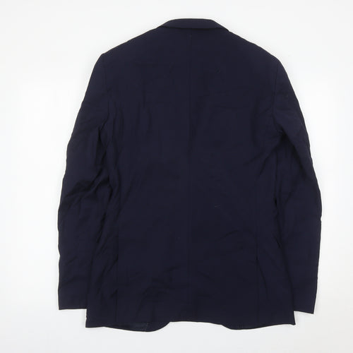 DKNY Men’s Blue Slim Fit Wool Blazer Jacket 38L