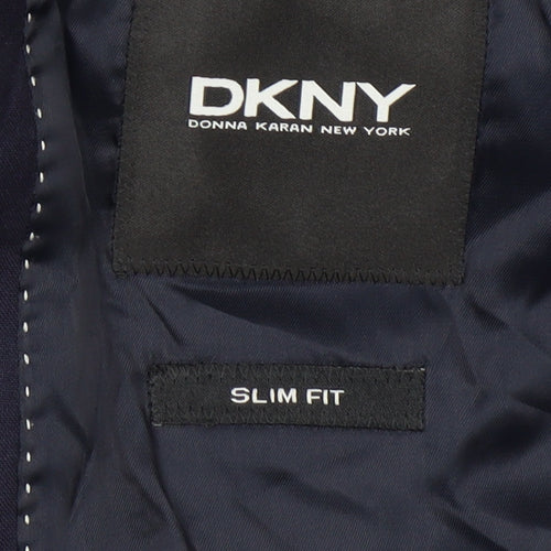 DKNY Men’s Blue Slim Fit Wool Blazer Jacket 38L