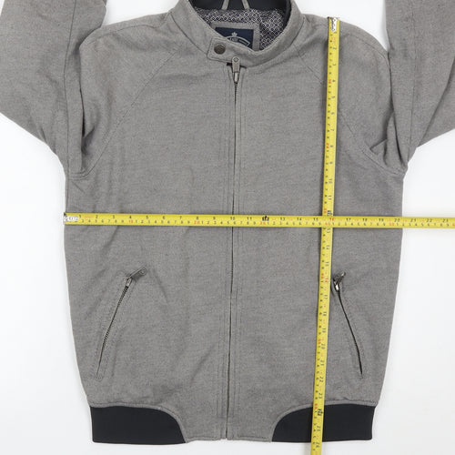 Matalan Men's Grey Basic Jacket Medium Regular Fit Full Zip