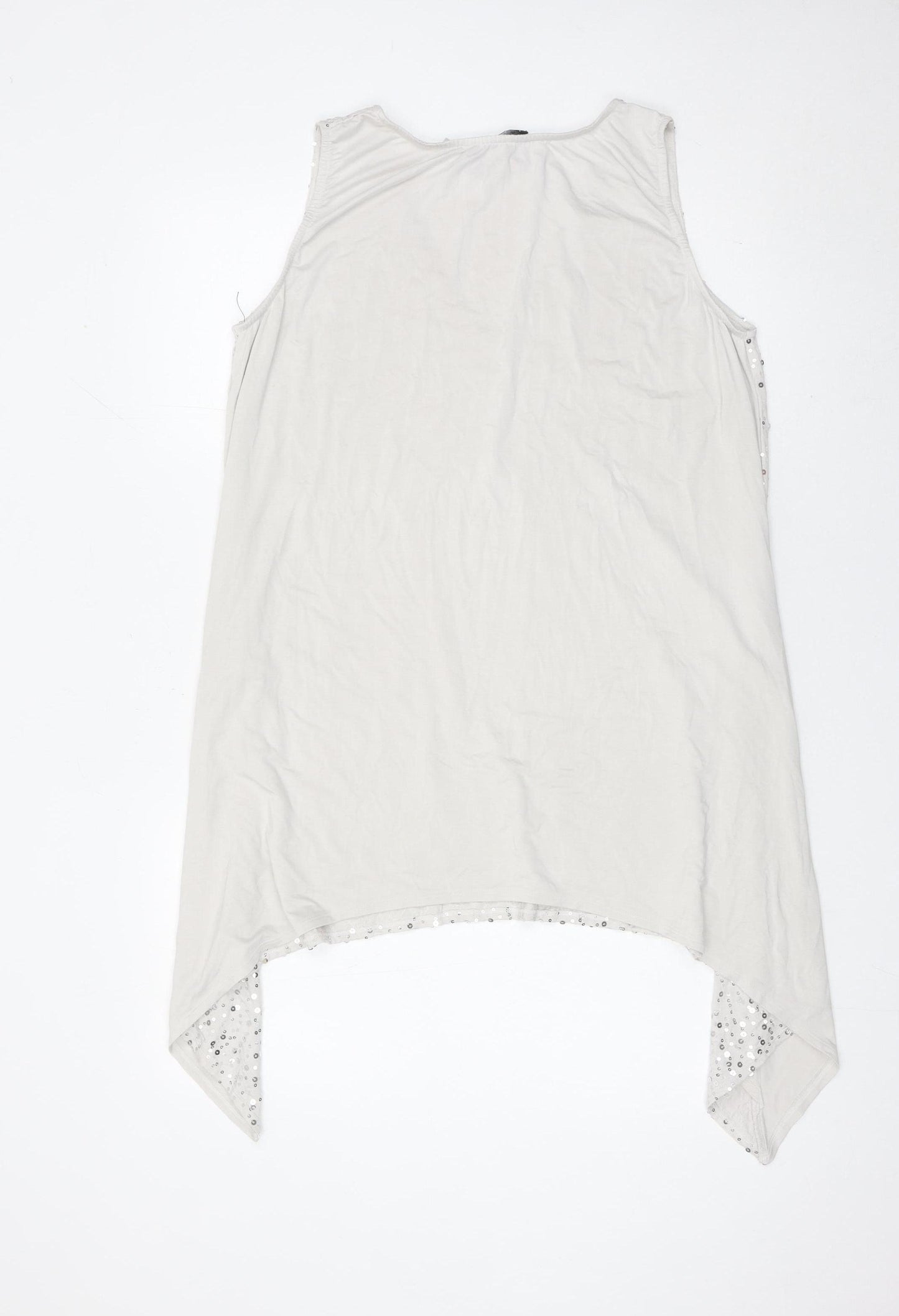 Isabella Oliver Women’s Silver Sequin Tunic Blouse Size 8