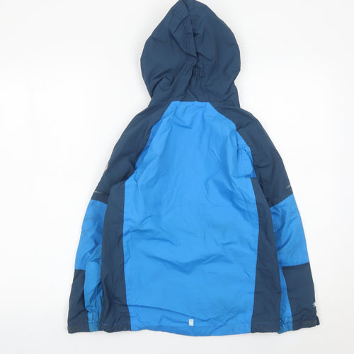 Regatta Boys Blue Waterproof Hooded Rain Coat Jacket 9-10 Years